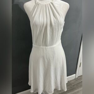 Express White Strapless Midi Dress